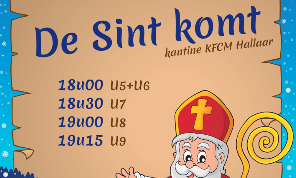 De sint komt naar KFCM Hallaar