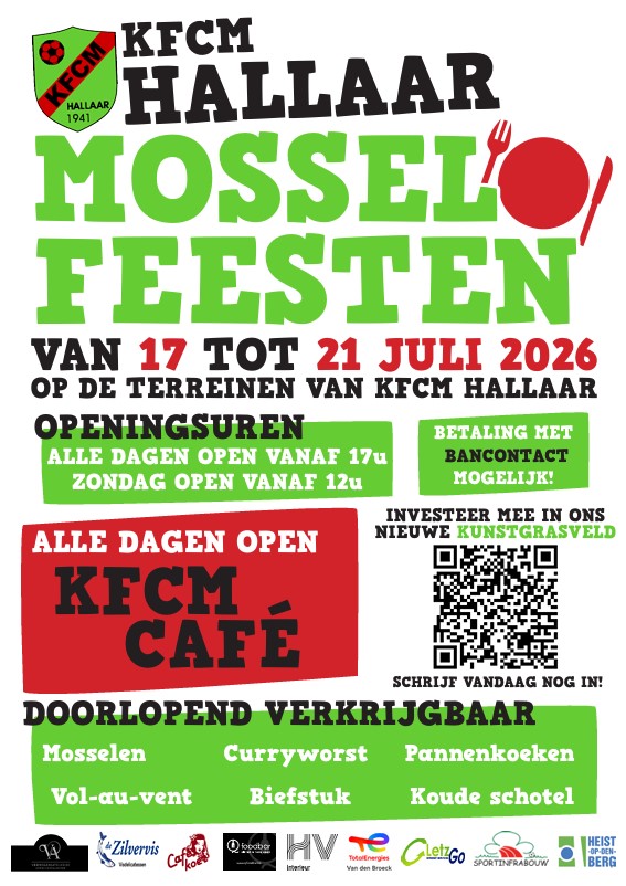 Mosselfeesten van 17 tot 21 juli